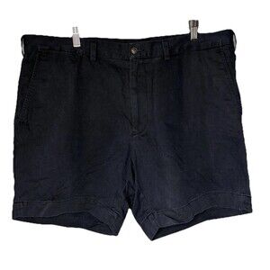 Polo Ralph Lauren Classic Fit Short Mens 38 Navy Blue Flat Front Cotton Chino 6"